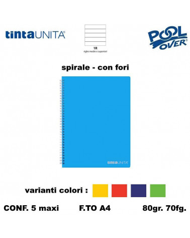 TINTA UNITA MAXI SPIRALE FORI 70FG. 1R 93325 [5PZ]