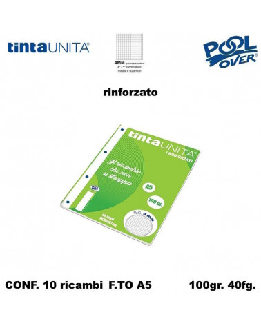 TINTA UNITA RICAMBIO A5 RINFORZATO POOL 4MM 90394 [10PZ]