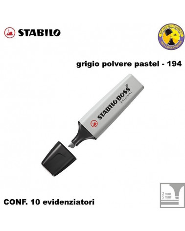 STABILO BOSS PASTEL GRIGIO POLVERE 194-EVIDENZIATORE [10PZ]