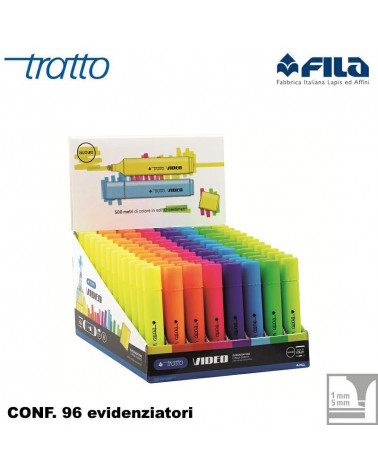 TRATTO VIDEO FLUO 96pz. EVIDENZIATORE