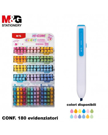 M&G EVIDENZIATORE HI-CUBE CLICK P-SCALPELLO [180PZ]