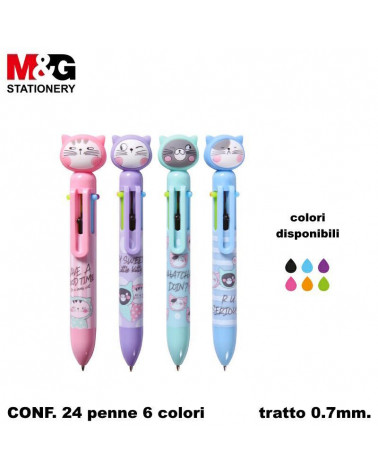 M&G SFERA 6 COLORI SO MANY CATS 0.7 [24PZ]