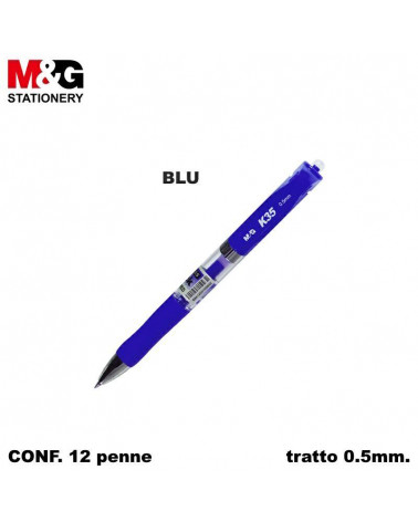 M&G SFERA GEL SCATTO SUPER SCORREVOLE K35 0.5 BLU [12PZ]