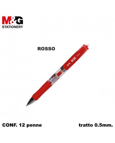 M&G SFERA GEL SCATTO SUPER SCORREVOLE K35 0.5 ROSSO [12PZ]
