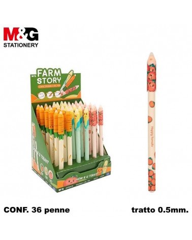 M&G SFERA GEL CANCELLABILE FARM STORY 0.5 BLU [36PZ]