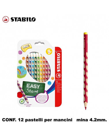 STABILO EASY COLORS PASTELLO PER MANCINI 12col.