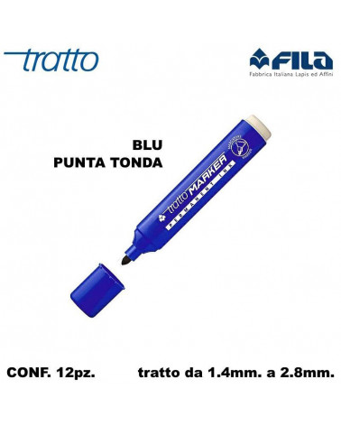 TRATTO MARCATORE MARKER  BLU-P.TONDA [12PZ]