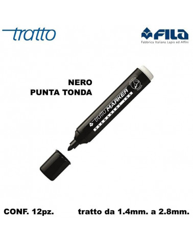 TRATTO MARCATORE MARKER  NERO-P.TONDA [12PZ]