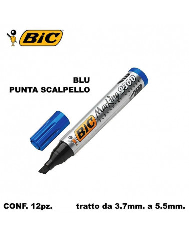 BIC MARCATORE 2300 12PZ. BLU-P.SCALPELLO
