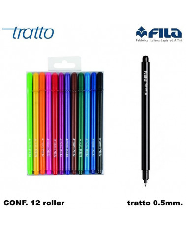 TRATTO MARCATORE PEN 12COL. METAL-FILA
