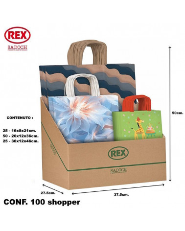 SADOCH ESP 100 BUSTE REGALO CON MANICO ALLEGRA GENERICHE