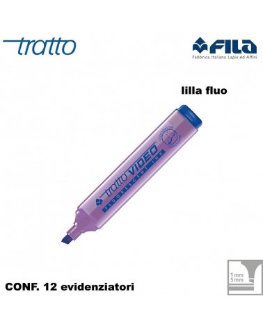 TRATTO VIDEO LILLA EVIDENZIATORE [12PZ]