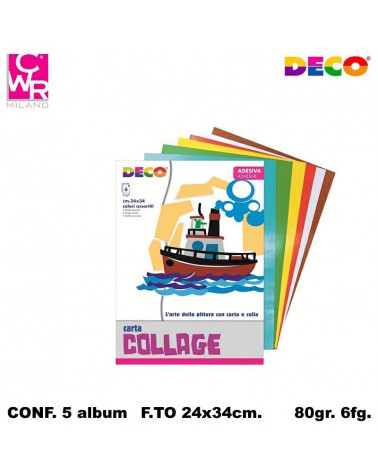 CWR COLLAGE 24X34 ADESIVO 6FG. ALBUM 701/6 [5PZ]