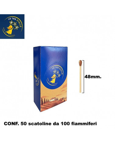 LE TRE STELLE FIAMMIFERI FAMILIARI 50pz.