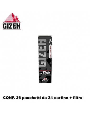 GIZEH CARTINE BLACK KS + FILTRO 34PZ. x [26CF] (1768)
