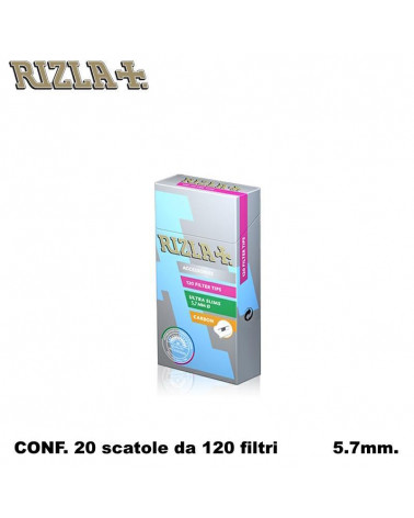 RIZLA FILTRI ULTRA SLIMS CARBON 5,7MM 120PZ x [20CF] (2400)