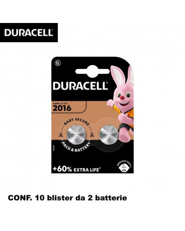 DURACELL 3 VOLTS 2016 X2PZ. BATTERIE [10BL]