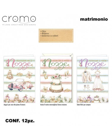 CROMO BIGLIETTI NOZZE NO.8952 [12PZ]