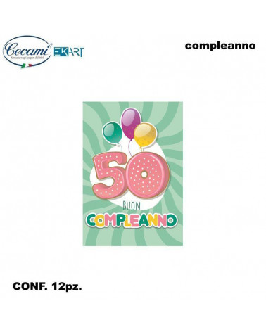 CECAMI BIGLIETTI I MIGLIORI ANNI 50 C/APPLICAZIONI 00243 [12PZ]