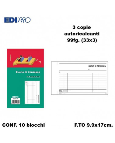 EDIPRO BUONO DI CONSEGNA 9.9x17 3C. E5199CT [10PZ]