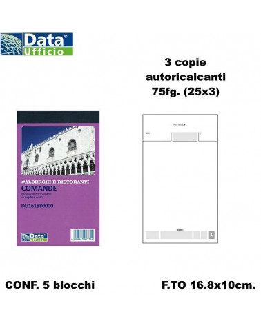 DATA UFFICIO COMANDE 16.8x10 16188 3C. [5PZ]