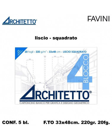 ARCHITETTO BLOCCO 4 33X48 20FG. C/MARGINE DISEGNO 44675 [5PZ]