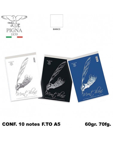 MONT BLANC NOTES A5 70FGBLOCCO-BIANCO-15X21 [10PZ]