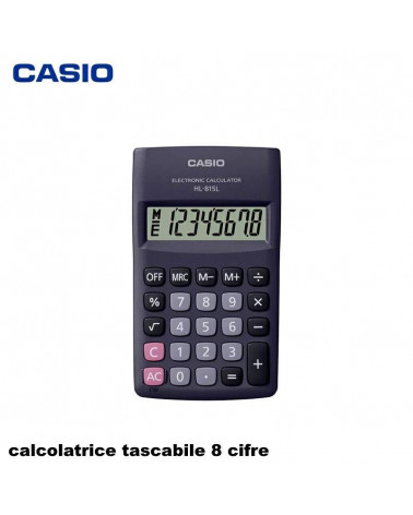 CASIO CALCOLATRICE TASCABILE HL815L 8 CIFRE