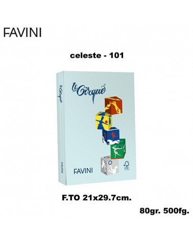 FAVINI CARTA A4 80gr.500fg.LE CIRQUE CELESTE-TENUE-FOTOCOPIE