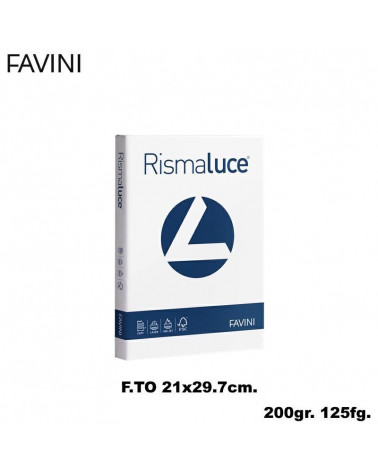 FAVINI RISMALUCE A4 200gr.125fg.BIANCA-FOTOCOPIE