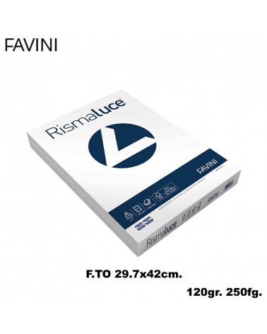FAVINI RISMALUCE A3 120gr.250fg.BIANCA-FOTOCOPIE