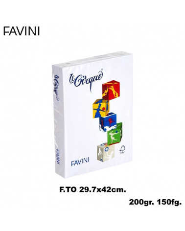 FAVINI CARTA A3 200gr.150fg.LE CIRQUE BIANCA-FOTOCOPIE