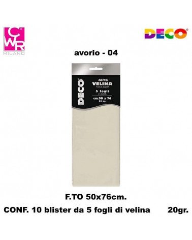 CWR VELINA COLORATA 5FG.50X76 AVORIO [10PZ]