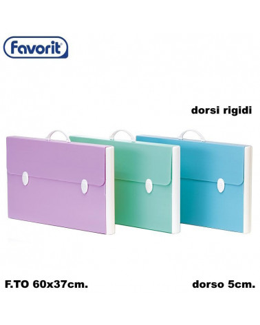 FAVORIT POLIONDA DORSI RIGIDI PASTEL 60x37 2 CHIUSURE D.5