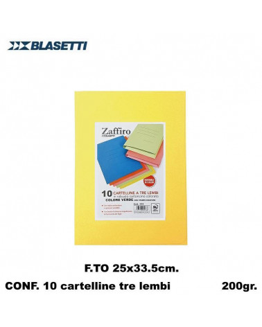 BLASETTI CARTELLE 3 LEMBI ZAFFIRO GIALLO 0417 [10PZ]