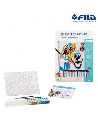 GIOTTO ART LAB PAINT BY NUMBERS DOG 585100