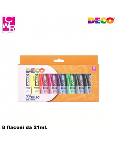 CWR COLORI ACRILICI 8colori 21ml.