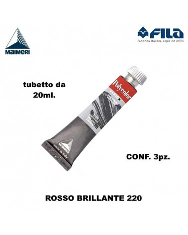 MAIMERI TEMPERA ACRILICA 20ML ROSSO BRILLANTE 220 [3PZ]