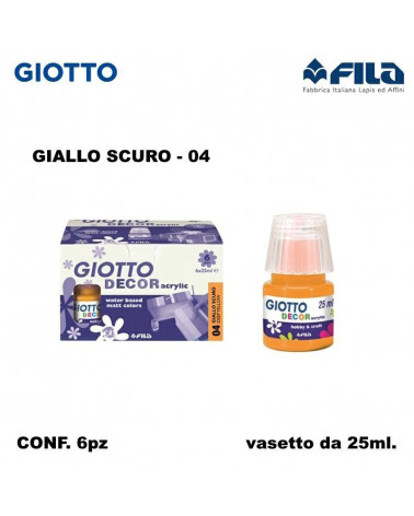 GIOTTO DECOR ACRILIC  GIALLO SCURO 04 [6PZ]
