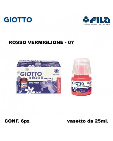 GIOTTO DECOR ACRILIC  VERMIGLIONE 07 [6PZ]