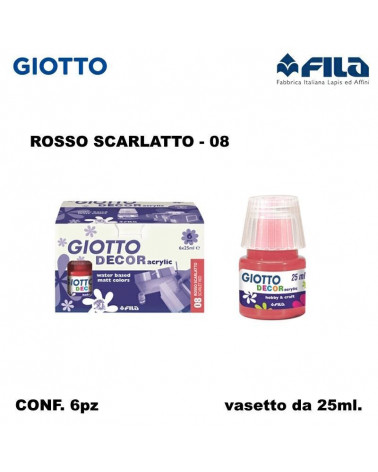 GIOTTO DECOR ACRILIC  ROSSO SCARLATTO 08 [6PZ]