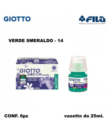 GIOTTO DECOR ACRILIC  VERDE SMERALDO 14 [6PZ]