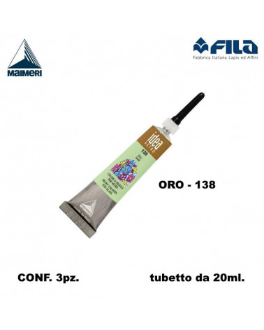 MAIMERI PASTA VETRO RILIEVO PIOMBO 20ml.ORO 138 [3PZ]