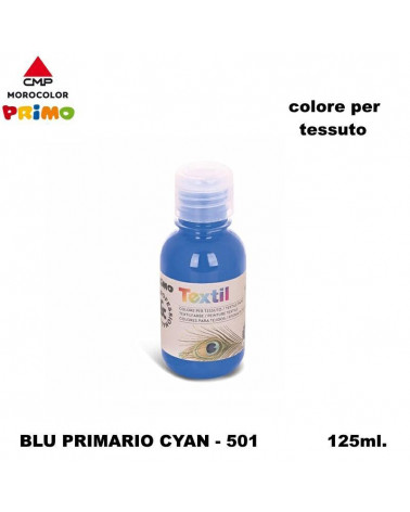 PRIMO COLORE PER TESSUTO 125ML BLY CYAN 501