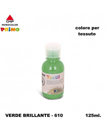 PRIMO COLORE PER TESSUTO 125ML VERDE BRILLANTE 610