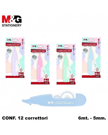 M&G CORRETTORE NASTRO 6mt.x5mm. PASTEL [12PZ]