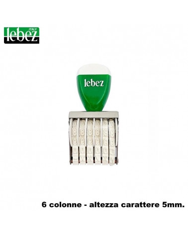 LEBEZ NUMERATORE IN GOMMA 6 CIFRE