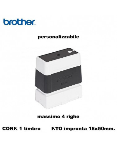 BROTHER TIMBRO NERO 18X50 AUTOINCHIOSTRANTE PERSONALIZZATO