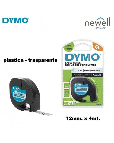 DYMO NASTRO LETRATAG 2000 PLASTICA TRASPARENTE-12267