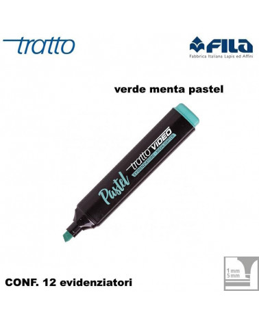 TRATTO VIDEO VERDE MENTA PASTEL EVIDENZIATORE [12PZ]